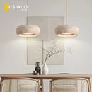 Wabi-Sabi Round Travertine Stone Pendant Light