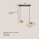 Wabi-Sabi Round Travertine Stone Pendant Light