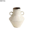GobekUsa Ceramic Vase: Wabi-sabi Style, Retro Floral Arrangement, Room Decor
