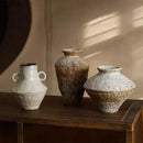 GobekUsa Ceramic Vase: Wabi-sabi Style, Retro Floral Arrangement, Room Decor