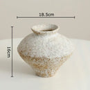 GobekUsa Ceramic Vase: Wabi-sabi Style, Retro Floral Arrangement, Room Decor