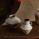 GobekUsa Ceramic Vase: Wabi-sabi Style, Retro Floral Arrangement, Room Decor