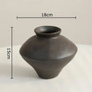 GobekUsa Ceramic Vase: Wabi-sabi Style, Retro Floral Arrangement, Room Decor