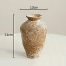 GobekUsa Ceramic Vase: Wabi-sabi Style, Retro Floral Arrangement, Room Decor