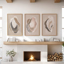 Vintage Oyster Shell Sketch. Minimalist Coastal Wall Art Set by Wall Art Set