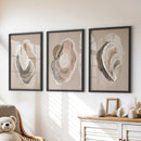 Vintage Oyster Shell Sketch. Minimalist Coastal Wall Art Set by Wall Art Set