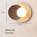 GobekUsa Cream Style Bedroom Wall Lamp Stone Wood Wabi-sabi Decor G9 Bulb Soft Light