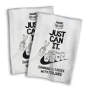 Waffle Towels – White with Printed Patterns (2-Pack)