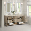 James Martin Breckenridge 72" Double Bathroom Vanity, Whitewashed Oak