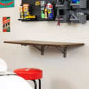Wakefield Foldable Workbench | Dark Wood Tabletop with Stainless Hardware | Heavy-Duty Table by StoreYourBoard