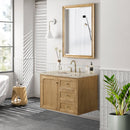 James Martin Laurent 36" Dual Mount Single Bathroom Vanity, Light Natural Oak
