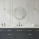 Round Silver Frame Mirror
