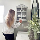 Baroque Elegance Wall Mounted Cabinet with Magnetic Door by Decor Steals