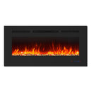 Insert or Wall-Mount Electric Fireplace with Remote Control and Touch Screen in 13 Flame Colors and Base Lights