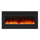 Insert or Wall-Mount Electric Fireplace with Remote Control and Touch Screen in 13 Flame Colors and Base Lights