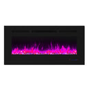 Insert or Wall-Mount Electric Fireplace with Remote Control and Touch Screen in 13 Flame Colors and Base Lights