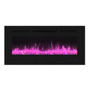 Insert or Wall-Mount Electric Fireplace with Remote Control and Touch Screen in 13 Flame Colors and Base Lights