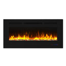 Insert or Wall-Mount Electric Fireplace with Remote Control and Touch Screen in 13 Flame Colors and Base Lights