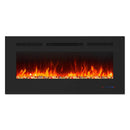 Insert or Wall-Mount Electric Fireplace with Remote Control and Touch Screen in 13 Flame Colors and Base Lights