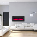 Insert or Wall-Mount Electric Fireplace with Remote Control and Touch Screen in 13 Flame Colors and Base Lights