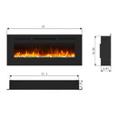 Insert or Wall-Mount Electric Fireplace with Remote Control and Touch Screen in 13 Flame Colors and Base Lights