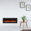 Insert or Wall-Mount Electric Fireplace with Remote Control and Touch Screen in 13 Flame Colors and Base Lights