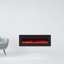 Insert or Wall-Mount Electric Fireplace with Remote Control and Touch Screen in 13 Flame Colors and Base Lights