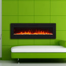 Insert or Wall-Mount Electric Fireplace with Remote Control and Touch Screen in 13 Flame Colors and Base Lights