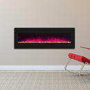 Insert or Wall-Mount Electric Fireplace with Remote Control and Touch Screen in 13 Flame Colors and Base Lights