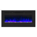 Insert or Wall-Mount Electric Fireplace with Remote Control and Touch Screen in 13 Flame Colors and Base Lights