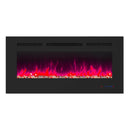 Insert or Wall-Mount Electric Fireplace with Remote Control and Touch Screen in 13 Flame Colors and Base Lights