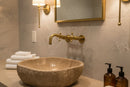 Unlacquered Brass Bathroom Faucet - Wall Mounted Faucet