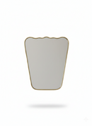 Italian Wavy Brass Mirror