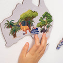 Kids World Map Khaki