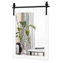 30 x 22 Inch Wall Mount Mirror with Wood Frame by LJGDeals