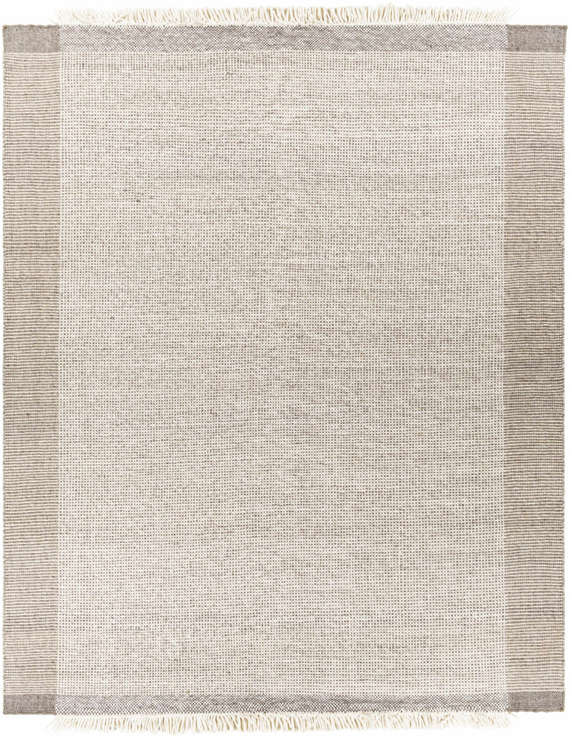 Joelle Beige Grid Wool Rug