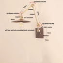 GobekUsa Cube Glass LED Wall Sconce Walnut Wood Rotatable Mirror Light