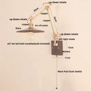 GobekUsa Cube Glass LED Wall Sconce Walnut Wood Rotatable Mirror Light