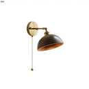 GobekUsa LED Walnut Wood Wall Sconce with Pull Chain Switch