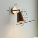 GobekUsa LED Walnut Wood Wall Sconce with Pull Chain Switch