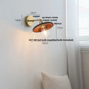 GobekUsa LED Walnut Wood Wall Sconce with Pull Chain Switch