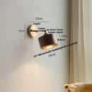 GobekUsa LED Walnut Wood Wall Sconce with Pull Chain Switch