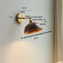 GobekUsa LED Walnut Wood Wall Sconce with Pull Chain Switch