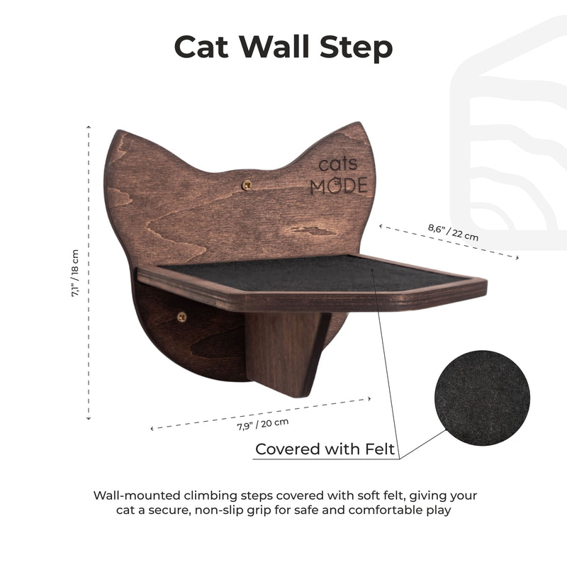 Wooden Cat Step – Dark Walnut, photo 4 of 4