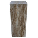 Walnut Travertine Vein-cut Cube End/Side Table - Polished 10x24