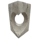 Modern Handcrafted Grey Travertine Pedestal Sink 18 Inch Square