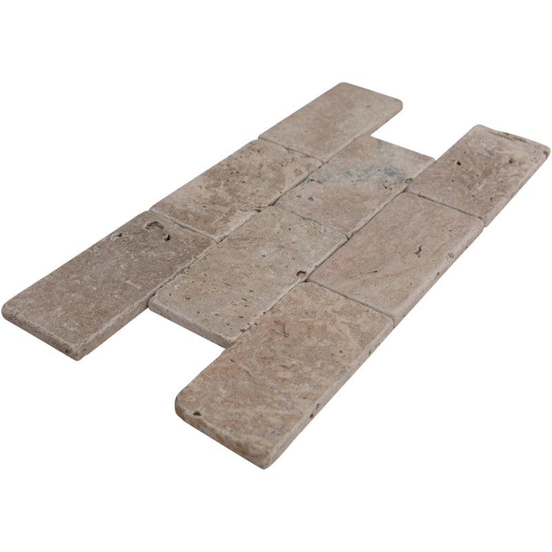 Walnut Tumbled Travertine Tiles