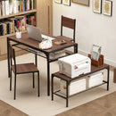 Industrial Style Rectangular Kitchen Table with Bench and Chairs by LJGDeals