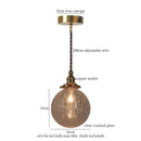 GobekUsa Cracked Glass LED Pendant Light for Cafe Bar Kitchen Living Room