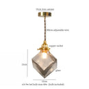 GobekUsa Cracked Glass LED Pendant Light for Cafe Bar Kitchen Living Room